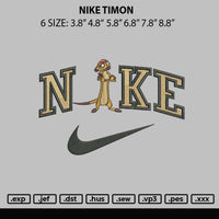 Nike Timon Embroidery File 6 sizes