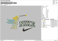 Nike Tinkerbell 02 Embroidery File 6 sizes