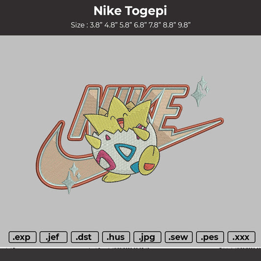 Nike Togepi Embroidery File 6 sizes