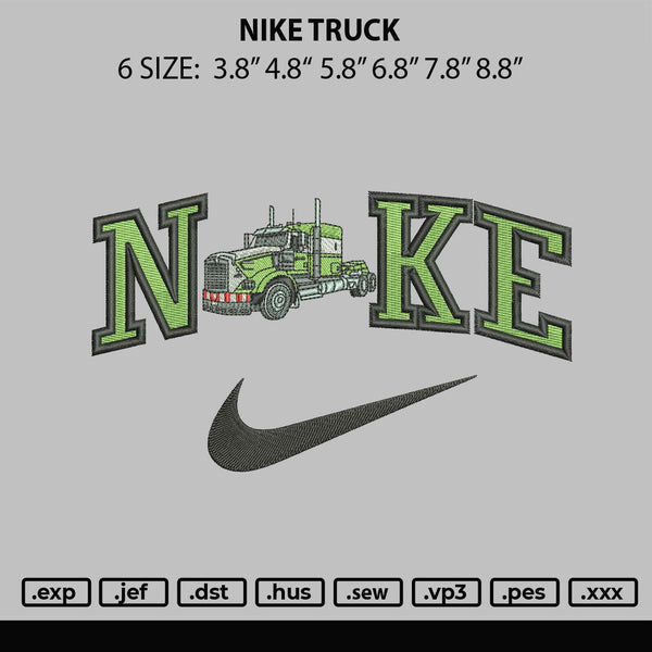 Nike Truck Embroidery File 6 sizes