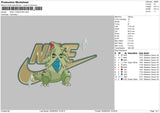 Nike tyranitar 24 Embroidery File 6 sizes