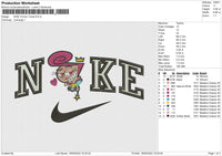 Nike Timmy Turner Embroidery File 4 size