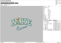 Nike Tinker Bell Embroidery File 5 sizes