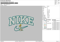 Nike Tinker Bell Embroidery File 5 sizes