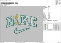Nike Tinker Bell Embroidery File 5 sizes