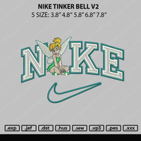 Nike Tinker Bell Embroidery File 5 sizes