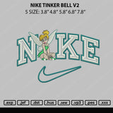 Nike Tinker Bell Embroidery File 5 sizes