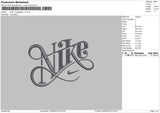 Nike Typography Embroidery File 6 sizes