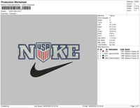 Nike Usa Embroidery File 4 sizes