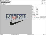 Nike Usa Embroidery File 4 sizes
