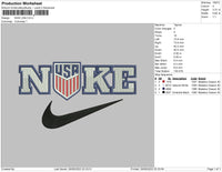Nike Usa Embroidery File 4 sizes