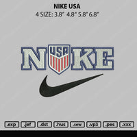 Nike Usa Embroidery File 4 sizes