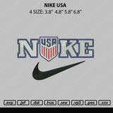 Nike Usa Embroidery File 4 sizes