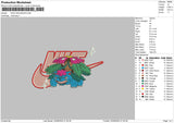 Nike Venusaur Embroidery File 6 sizes