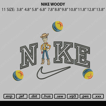 Nike Woody Embroidery File 4 size