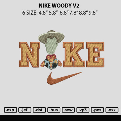 Nike Woody Embroidery File 6 sizes