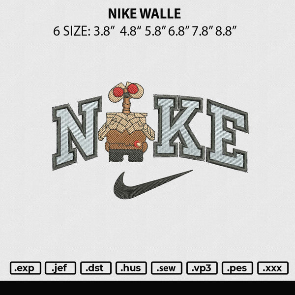 Nike Walle Embroidery File 6 Sizes