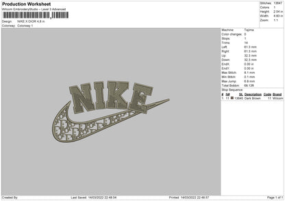 Nike X Dior Embroidery File 4 size