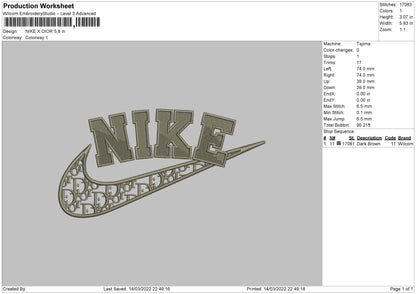 Nike X Dior Embroidery File 4 size