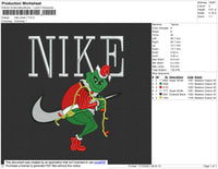 Nike Xmas Embroidery File 4 size