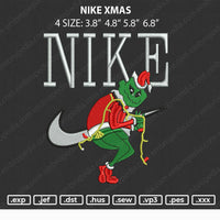 Nike Xmas Embroidery File 4 size