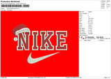 Nike Xmas V20 Embroidery File 6 sizes