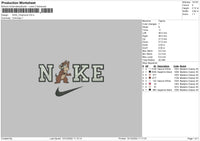 Nike Chipmunk Embroidery File 6 sizes