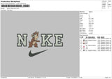 Nike Chipmunk Embroidery File 6 sizes
