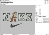 Nike Chipmunk Embroidery File 6 sizes