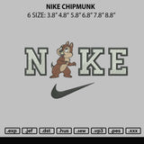 Nike Chipmunk Embroidery File 6 sizes