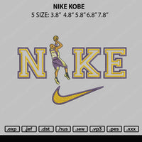 Nike Kobe Embroidery File 5 sizes