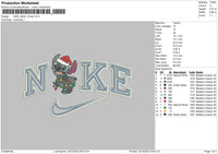 Nike Stitch Xmas 02 Embroidery FIle 6 sizes