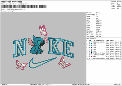 Nike Stitch 2409 Embroidery Machine Design File 6 sizes