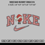 Nike Bad Bunny Xmas V4 Embroider File 6 sizes