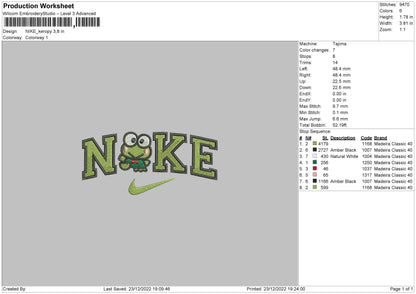 Nike Keropy Embroidery File 6 sizes