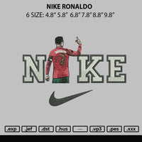 Nike Ronaldo Embroidery File 6 sizes