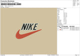 Nike Plus Swoosh Embroidery File 4 size
