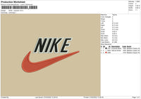 Nike Plus Swoosh Embroidery File 4 size