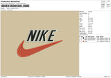 Nike Plus Swoosh Embroidery File 4 size