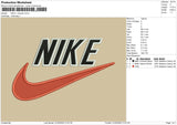 Nike Plus Swoosh Embroidery File 4 size