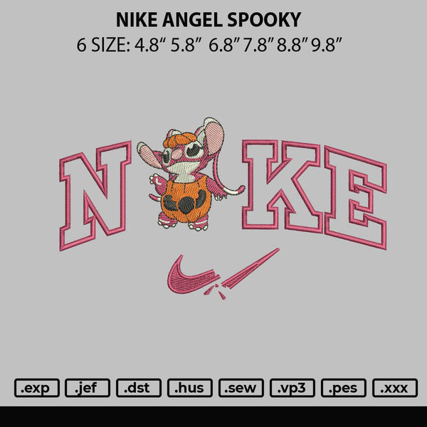 Nike Angel Spooky Embroidery File 6 sizes