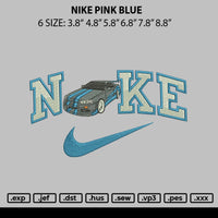 Nike Blue Car Embroidery File 6 sizes