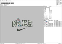Nike Bunny Embroidery File 4 size