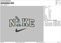 Nike Bunny Embroidery File 4 size
