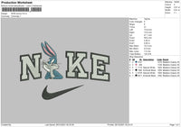 Nike Bunny Embroidery File 4 size