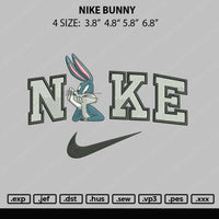 Nike Bunny Embroidery File 4 size