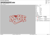 Nike Candy Love Embroidery File 4 size