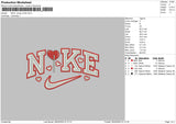 Nike Candy Love Embroidery File 4 size