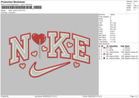 Nike Candy Love Embroidery File 4 size