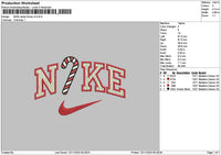 Nike Candy Xmas V3 Embroidery File 6 sizes